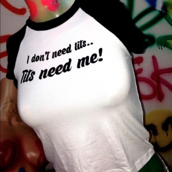 omighty Tops - O-MIGHTY Crop Top Baseball Tee NWT